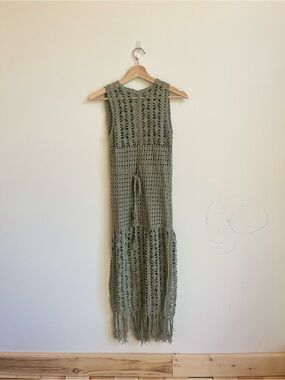 Brand new 100% cotton ‘FLOOK the Label’ crochet Dress Olive Green